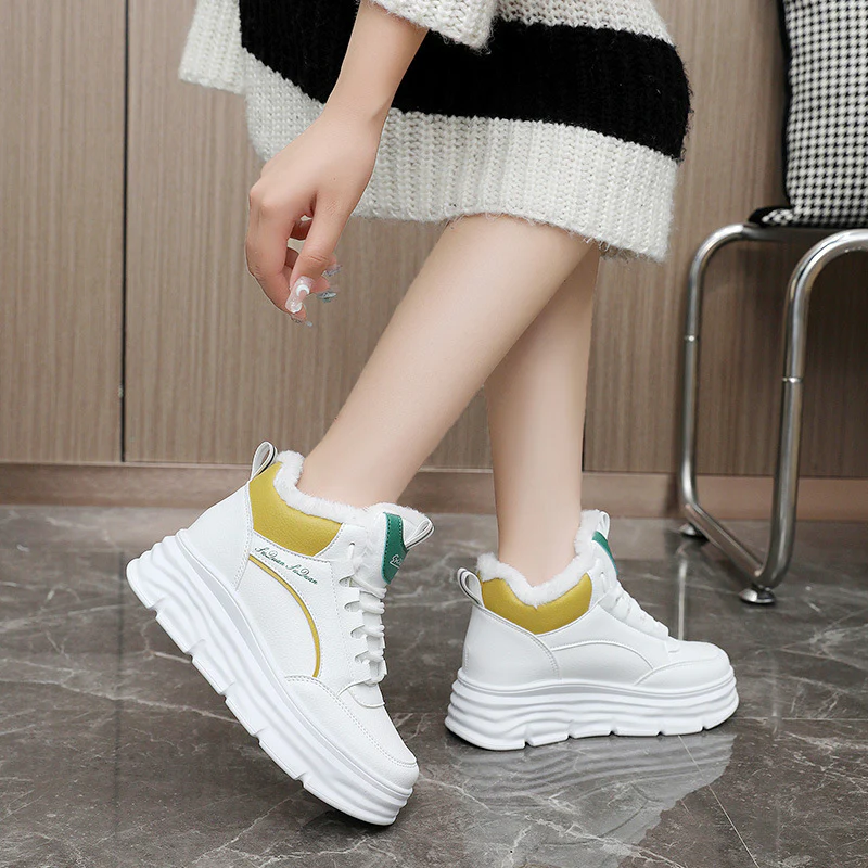 Damen High-Top Winter Sneakers mit weichem Fleece-Futter und rutschfester Sohle Heidi Mode - Image 3