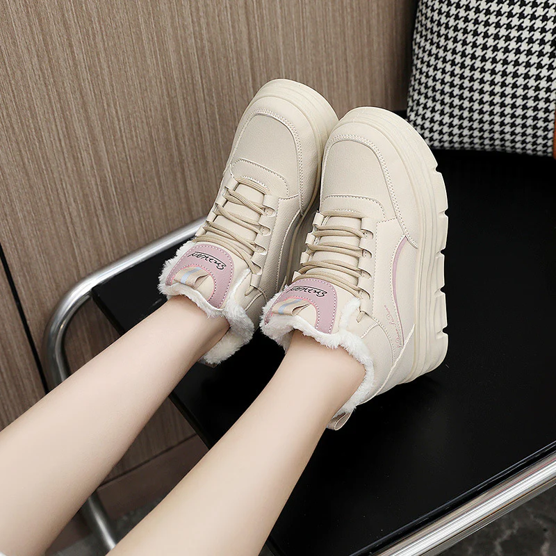Damen High-Top Winter Sneakers mit weichem Fleece-Futter und rutschfester Sohle Heidi Mode - Image 4