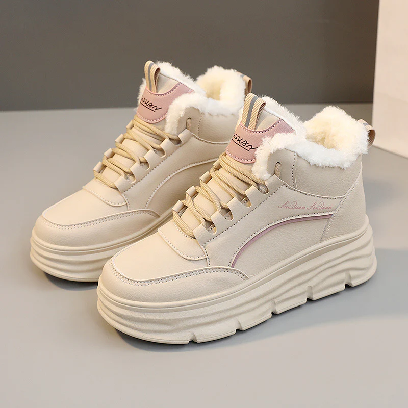 Damen High-Top Winter Sneakers mit weichem Fleece-Futter und rutschfester Sohle Heidi Mode - Image 8