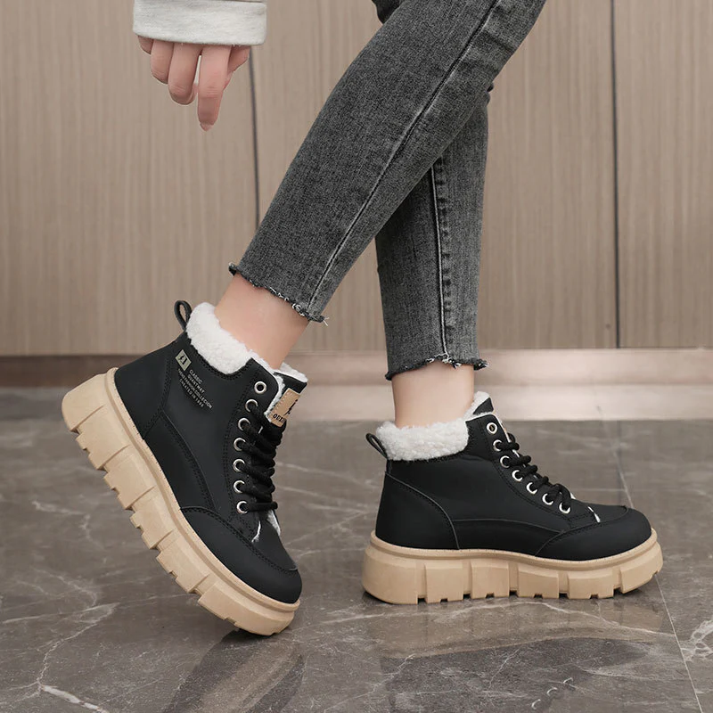 Damen High-Top Winterstiefel mit isolierendem Kunstfellfutter und rutschfester Sohle Heidi Mode - Image 2