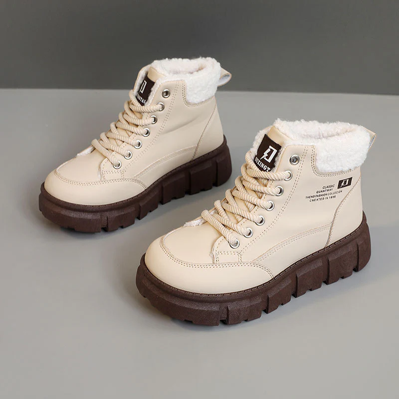 Damen High-Top Winterstiefel mit isolierendem Kunstfellfutter und rutschfester Sohle Heidi Mode - Image 6