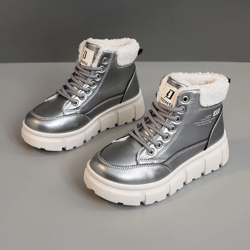 Damen High-Top Winterstiefel mit isolierendem Kunstfellfutter und rutschfester Sohle Heidi Mode - Image 7
