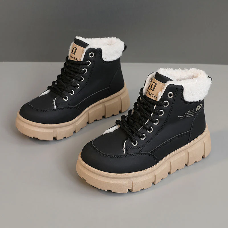 Damen High-Top Winterstiefel mit isolierendem Kunstfellfutter und rutschfester Sohle Heidi Mode - Image 8