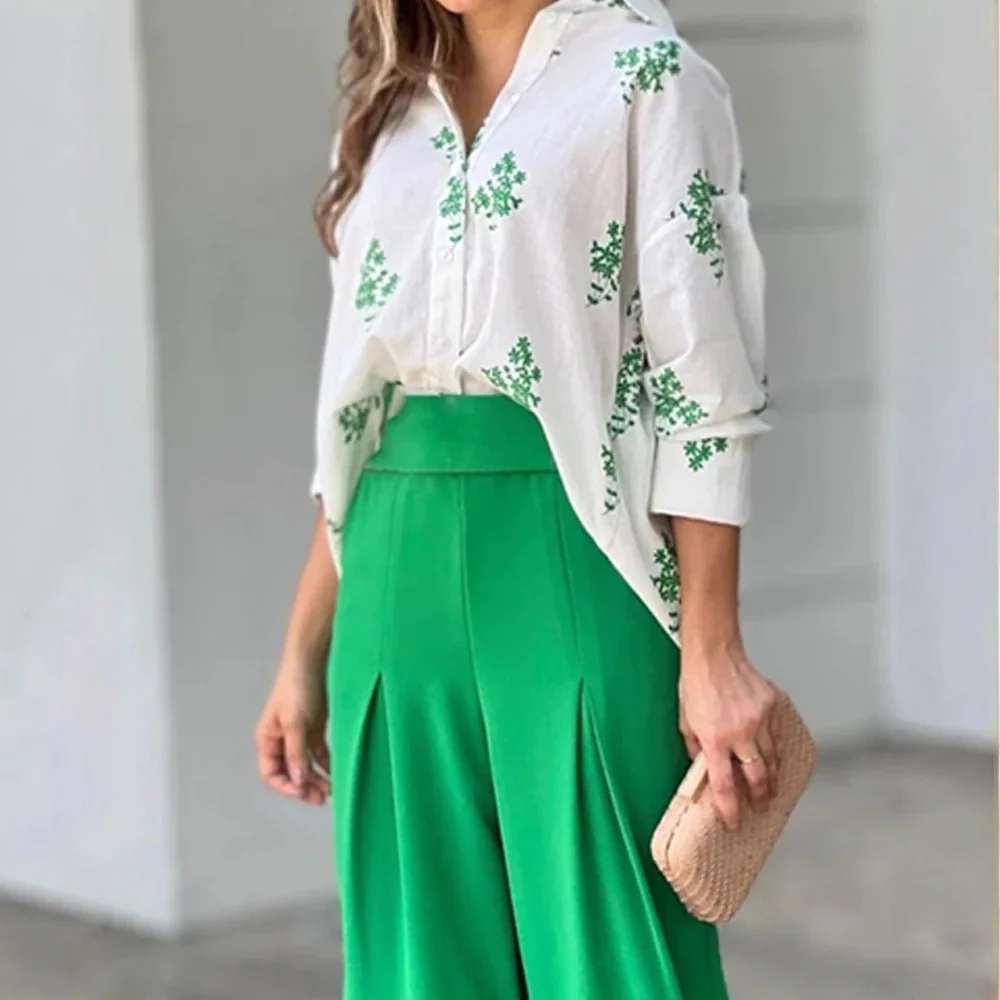 Damen High-Waist Palazzo-Hose aus fließendem Stoff Heidi-Mode - Image 3