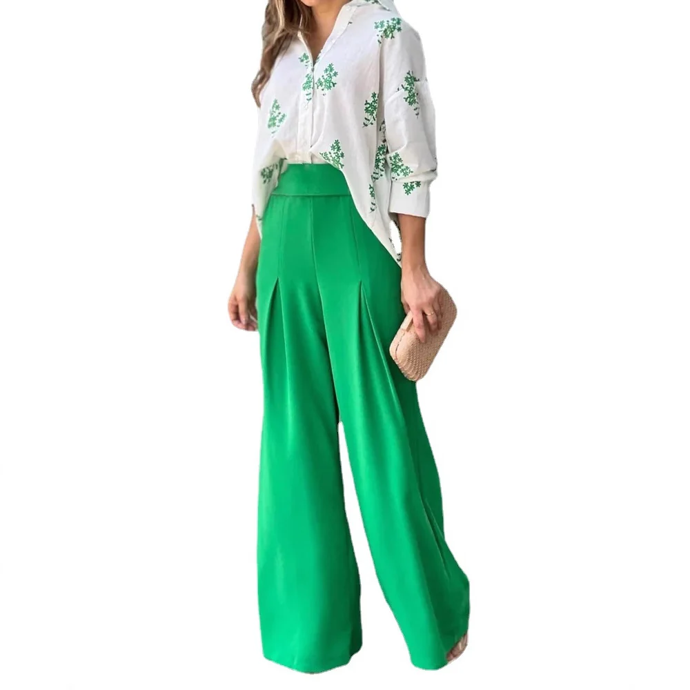 Damen High-Waist Palazzo-Hose aus fließendem Stoff Heidi-Mode - Image 4