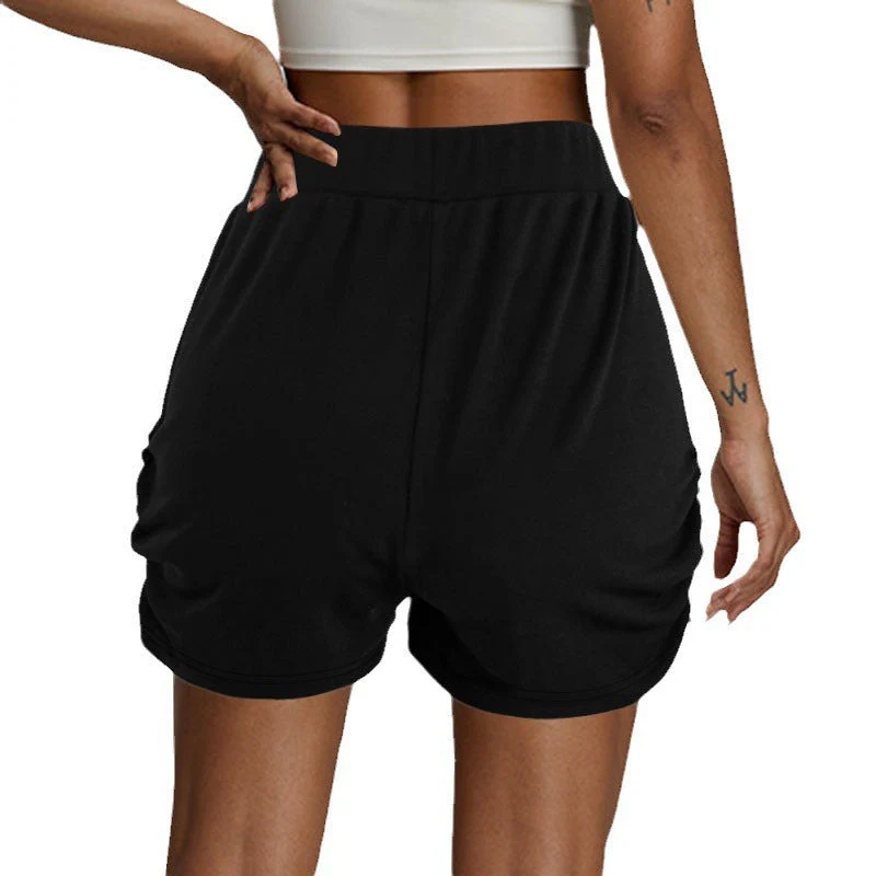 Damen High-Waist Shorts mit Praktischen Taschen und Modischem Falten-Design Heidi-Mode - Image 5