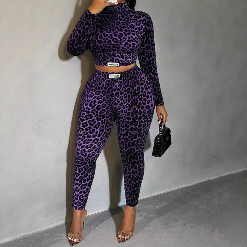 Damen Hochgeschlossener Jumpsuit mit Leopardenmuster Heidi-Mode - Image 2