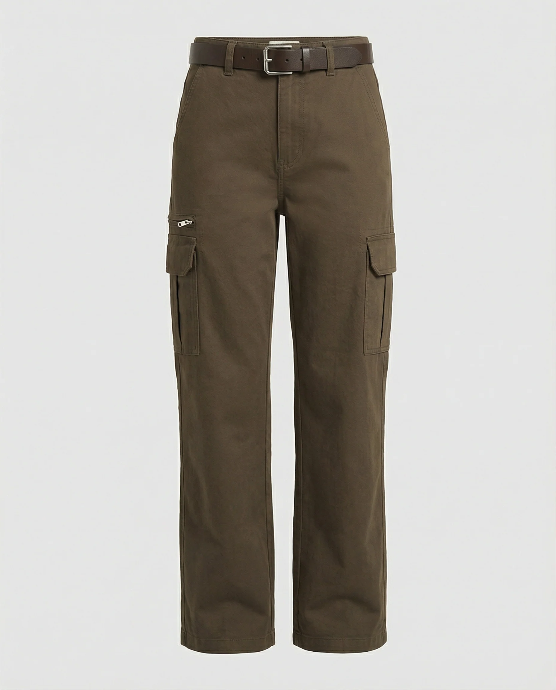 Damen hochgeschnittene Cargohose mit weitem Bein, mehrlagigen Kniepaneelen und verstellbaren Beinlaschen Heidi-Mode - Image 5