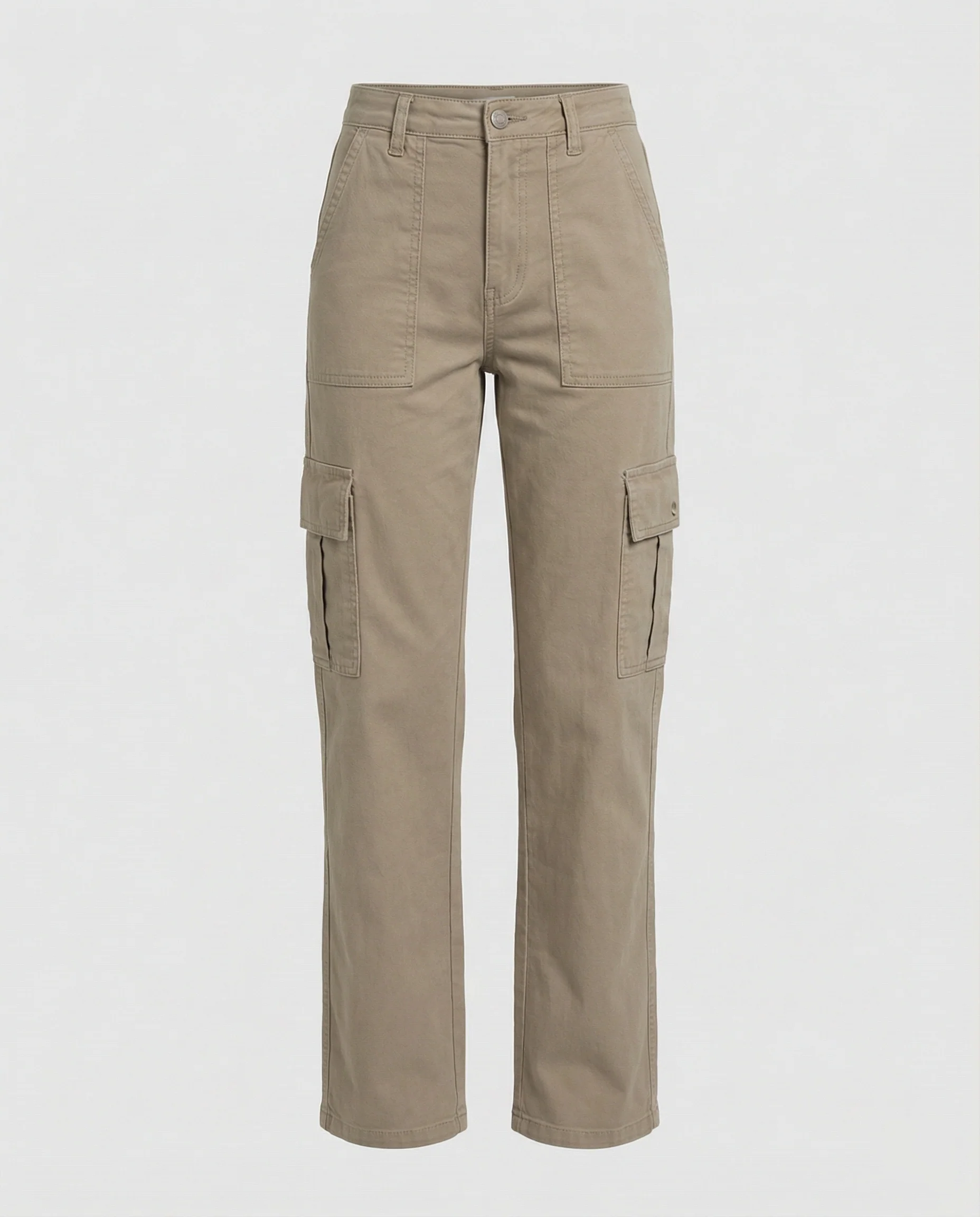 Damen hochgeschnittene Workwear-Cargohose aus robustem Baumwolltwill mit geradem Bein und aufgesetzten Klapptaschen Heidi-Mode - Image 5