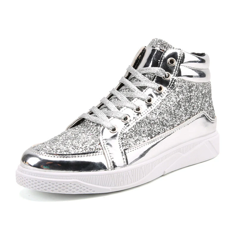 Damen Hochglänzende Sneaker mit glitzerndem Obermaterial und rutschfester Sohle Heidi Mode - Image 5