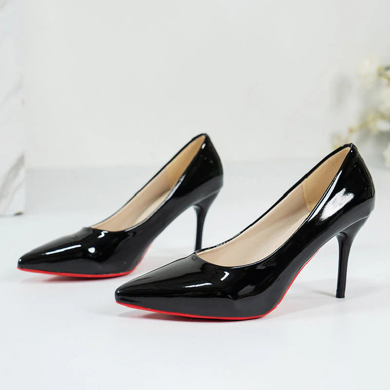 Damen Hochhackige Pumps mit Glänzendem Lackfinish und Eleganter Silhouette Heidi-Mode - Image 6