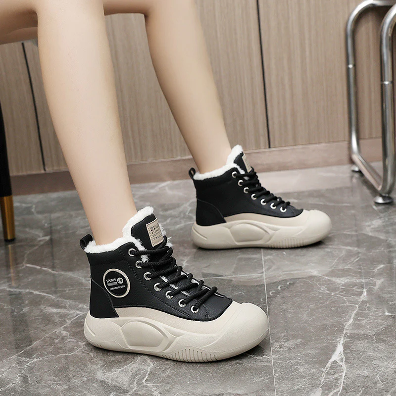 Damen Hochkomfortable Winter Sneakers mit isolierendem Fleece-Futter Heidi Mode - Image 4
