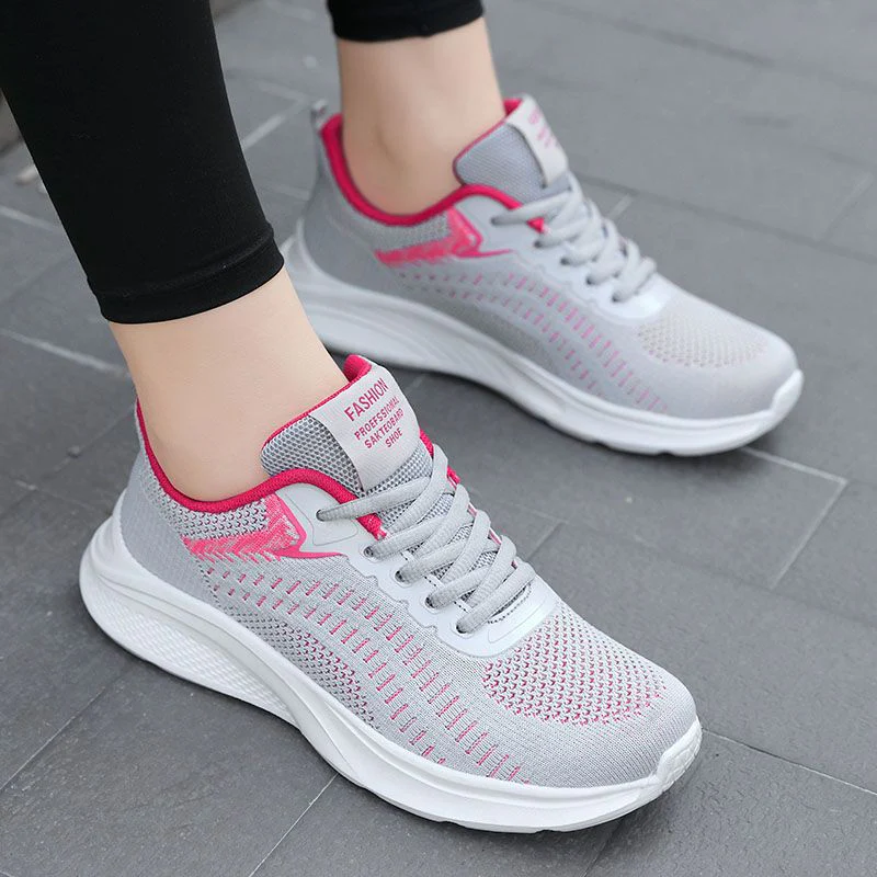 Damen Hochleistungs-Laufschuhe mit atmungsaktivem Mesh-Obermaterial und gepolsterter Sohle Heidi Mode - Image 3