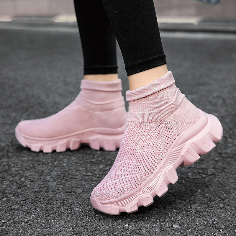 Damen Hochleistungs-Laufschuhe mit atmungsaktiver Strick-Oberfläche und rutschfester Sohle Heidi Mode