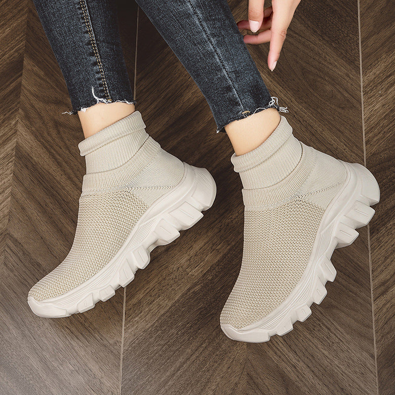 Damen Hochleistungs-Laufschuhe mit atmungsaktiver Strick-Oberfläche und rutschfester Sohle Heidi Mode - Image 3