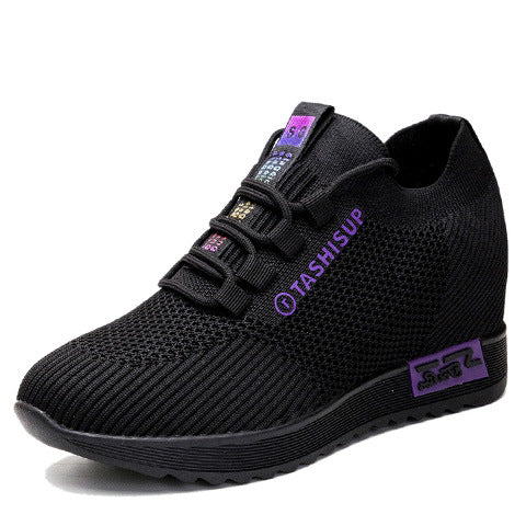Damen Hochschnitt Sneakers mit atmungsaktiver Mesh-Oberfläche und komfortabler Wedge-Sohle Heidi Mode - Image 7