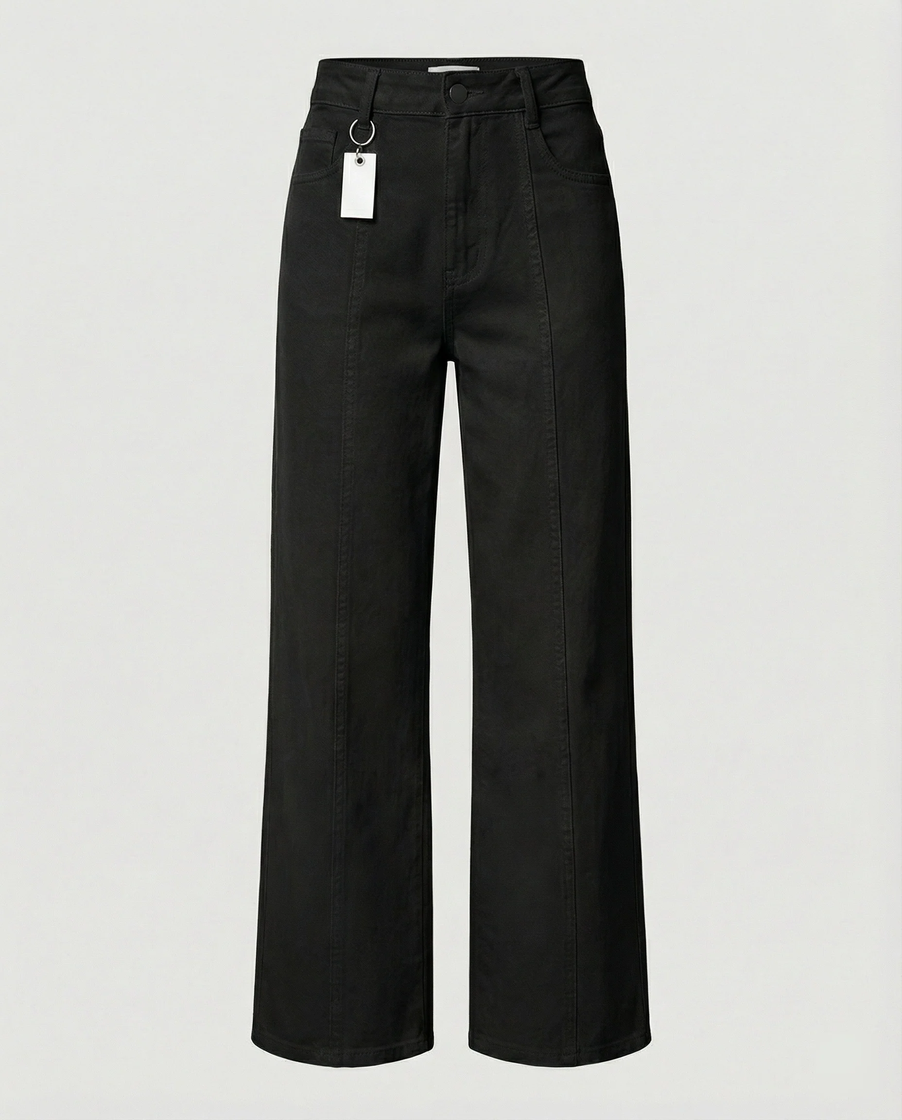 Damen hochtaillierte extraweite Palazzohose mit vertikalen Ziernähten und Bügelfalten Heidi-Mode - Image 6