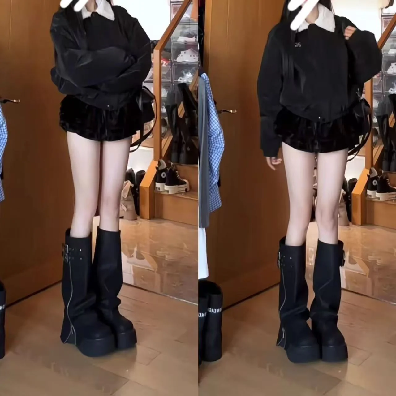 Damen Hochwertige Plateau-Stiefel im modernen Schnitt Heidi Mode - Image 4