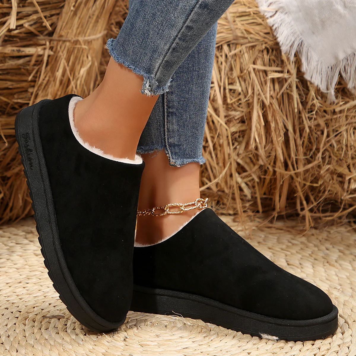 Damen hochwertige Slipper mit weichem Kunstfell und rutschfester Sohle Heidi Mode - Image 2