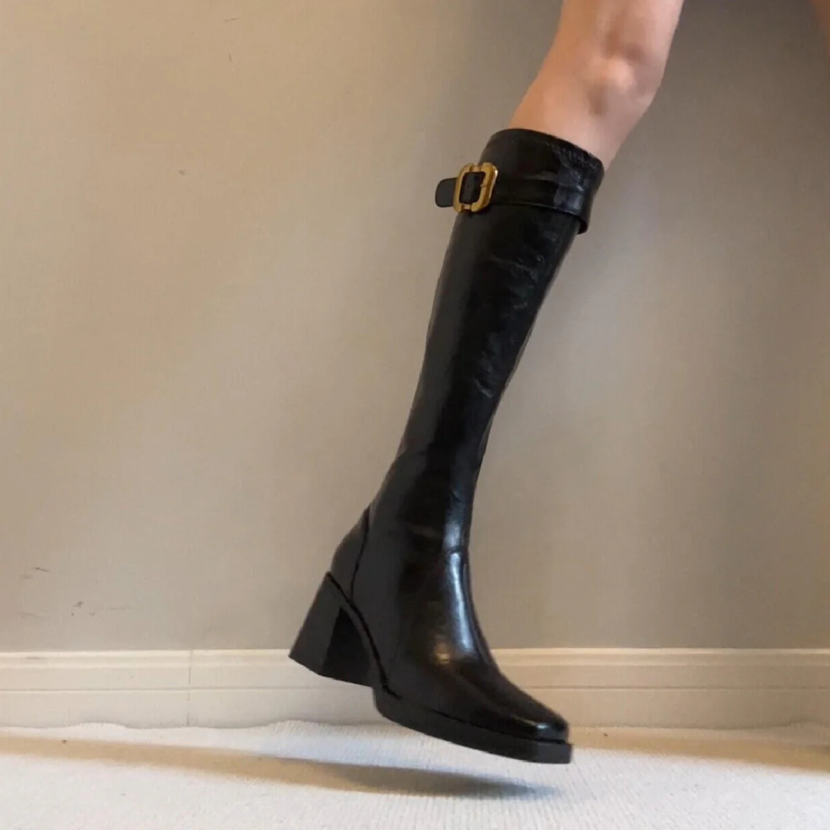 Damen Hochwertige Stiefel mit modernem Knöchelriemen von Heidi Mode - Image 6