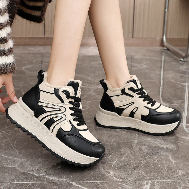Damen Hochwertige Trend-Sneaker mit warmem Innenfutter und rutschfester Sohle Heidi Mode - Image 3