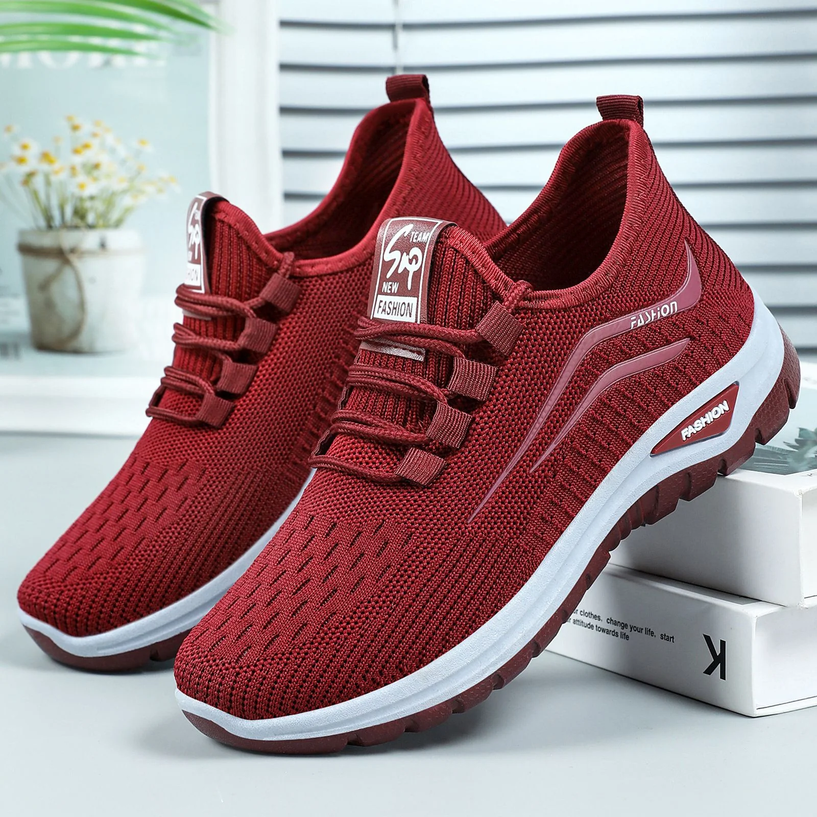 Damen Hochwertige und atmungsaktive Sportschuhe mit elastischem Einschlupf Heidi Mode - Image 5