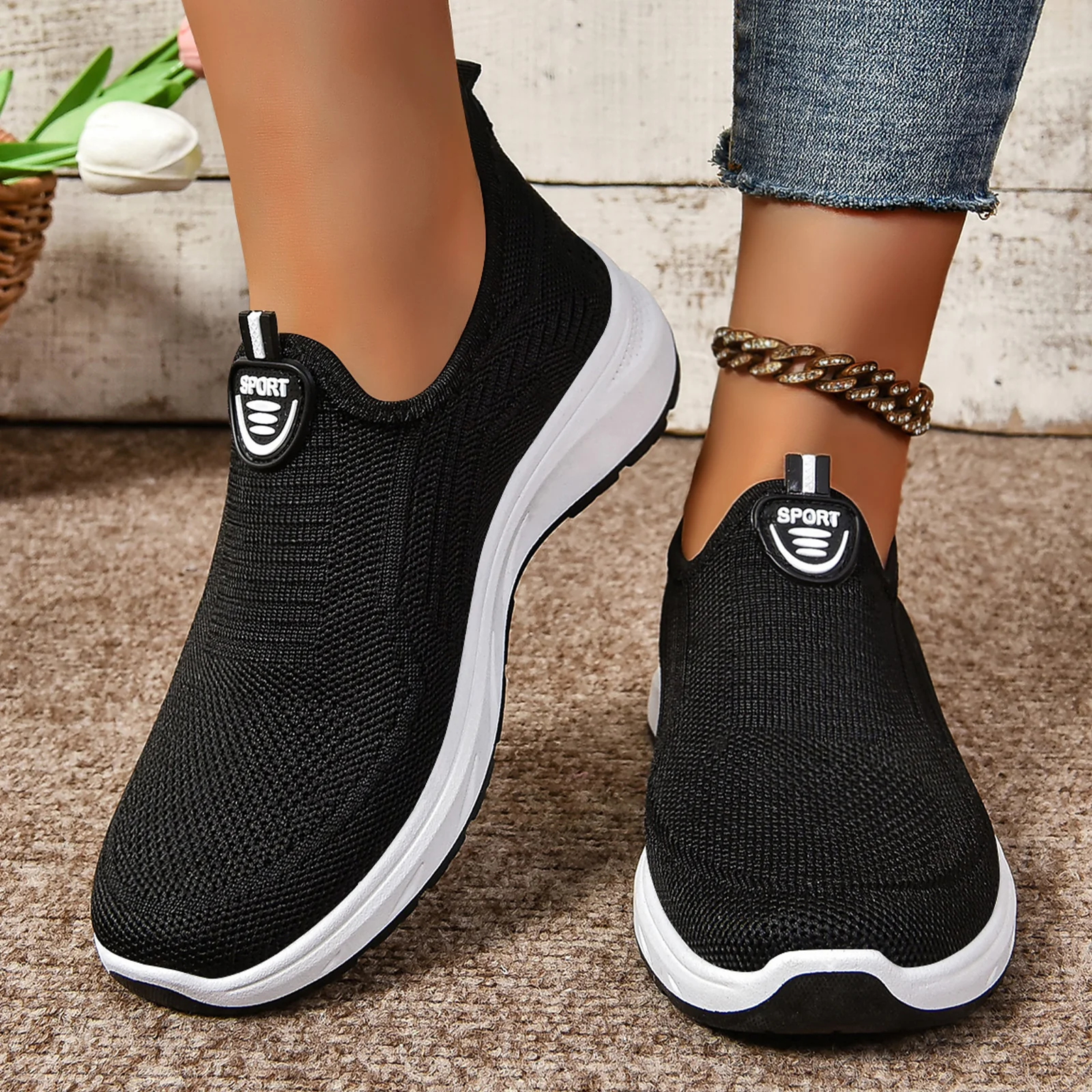 Damen Hochwertige und flexible Slip-On Freizeit-Schuhe Heidi Mode - Image 3