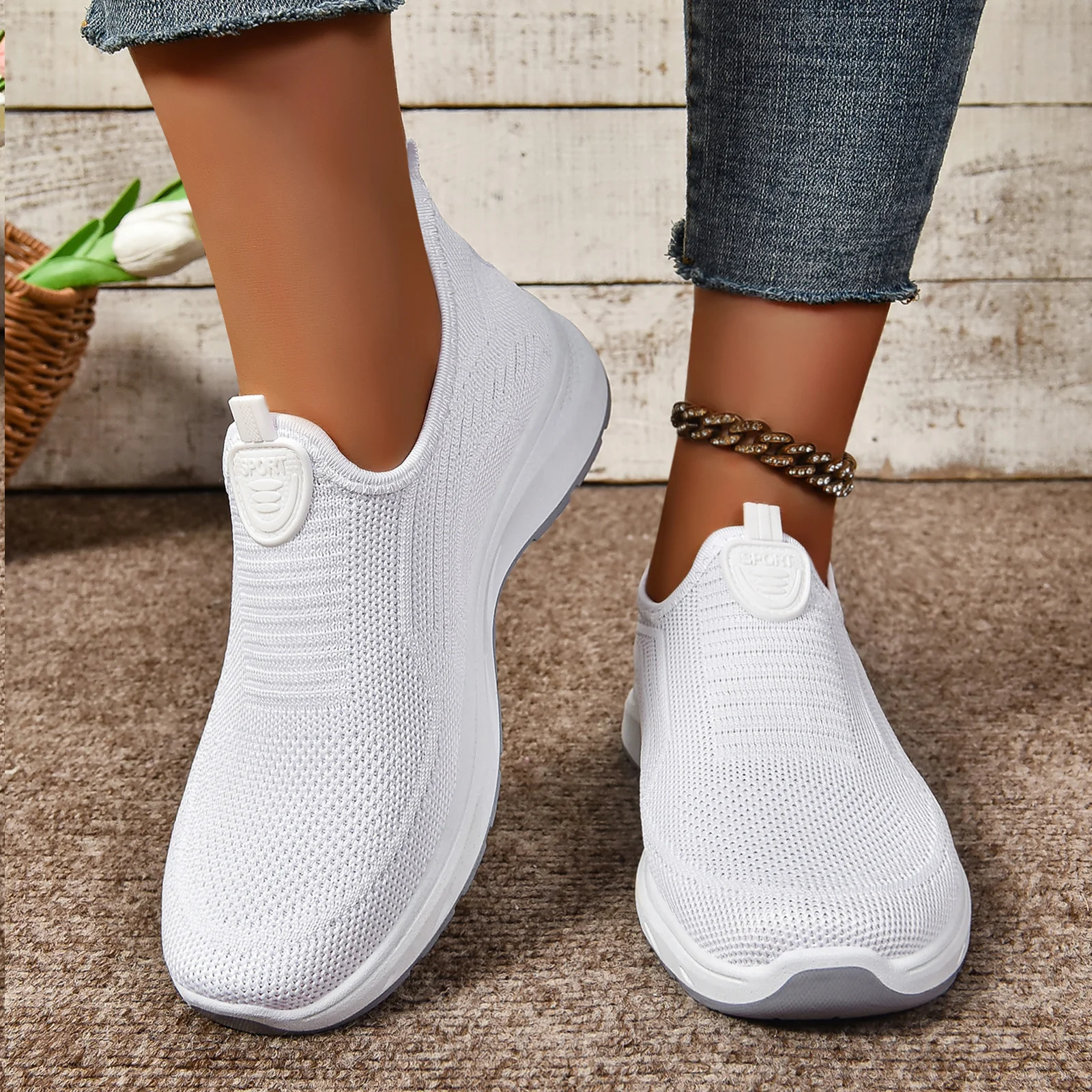 Damen Hochwertige und flexible Slip-On Freizeit-Schuhe Heidi Mode - Image 4