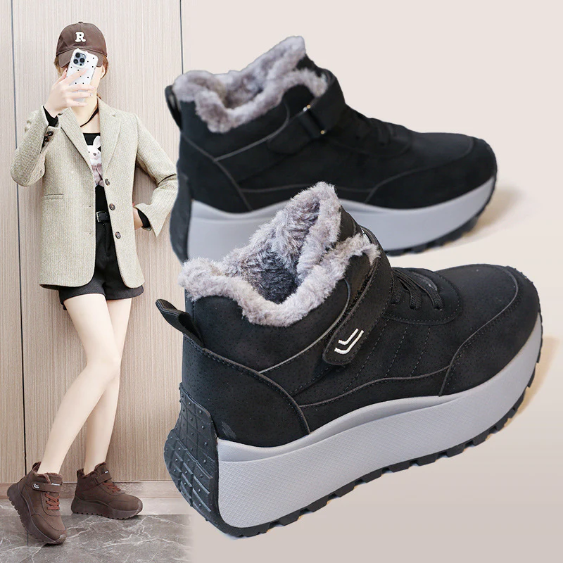 Damen Hochwertige Winterstiefel mit flauschigem Innenfutter und rutschfester Sohle Heidi Mode