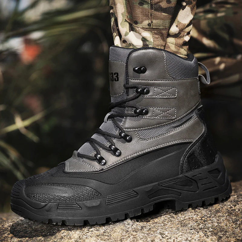 Damen Hohe Arbeitsstiefel mit rutschfester Profilsohle und atmungsaktivem Innenfutter Heidi Mode - Image 2