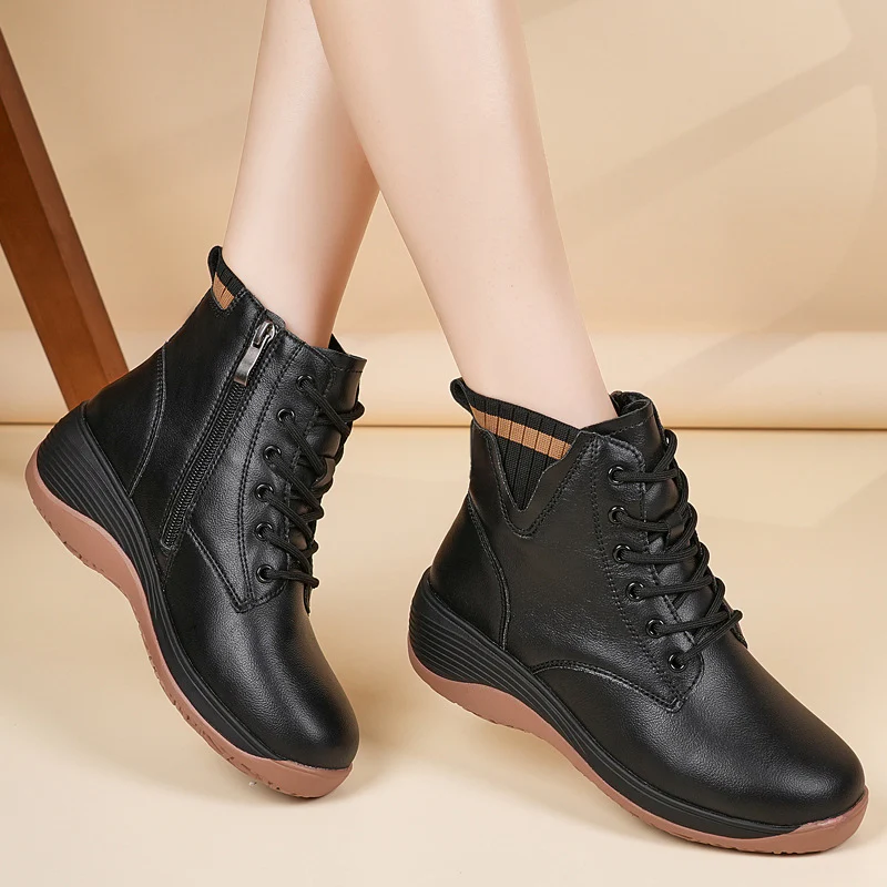 Damen Hohe Schnürstiefel mit flexiblem Tragekomfort und stylischem Design Heidi Mode - Image 3