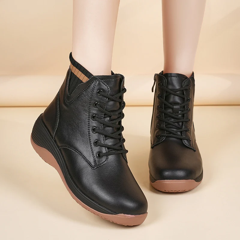 Damen Hohe Schnürstiefel mit flexiblem Tragekomfort und stylischem Design Heidi Mode - Image 4