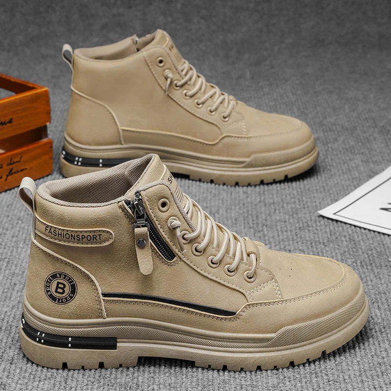 Damen Hohe Schnürstiefel mit praktischer Reißverschlussöffnung und robuster Profilsohle Heidi Mode - Image 4