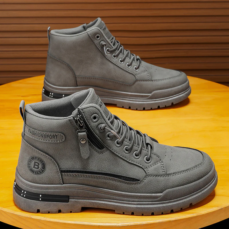 Damen Hohe Schnürstiefel mit praktischer Reißverschlussöffnung und robuster Profilsohle Heidi Mode - Image 7