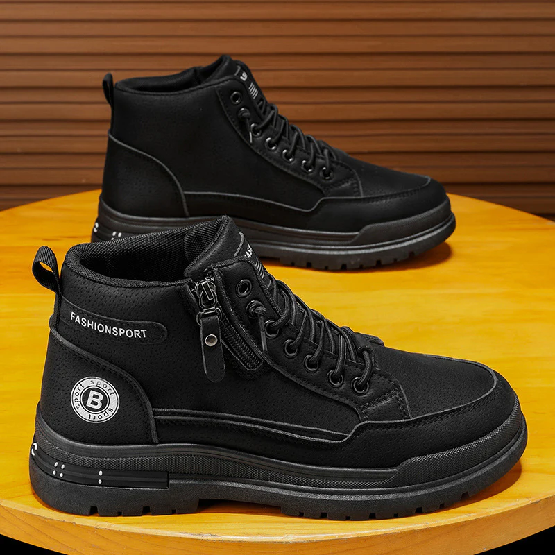 Damen Hohe Schnürstiefel mit praktischer Reißverschlussöffnung und robuster Profilsohle Heidi Mode - Image 8