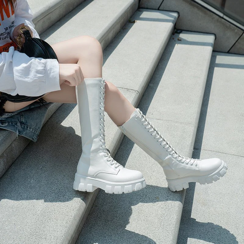 Damen Hohe Schnürstiefel mit robustem Profil und modischem Design Heidi Mode - Image 2