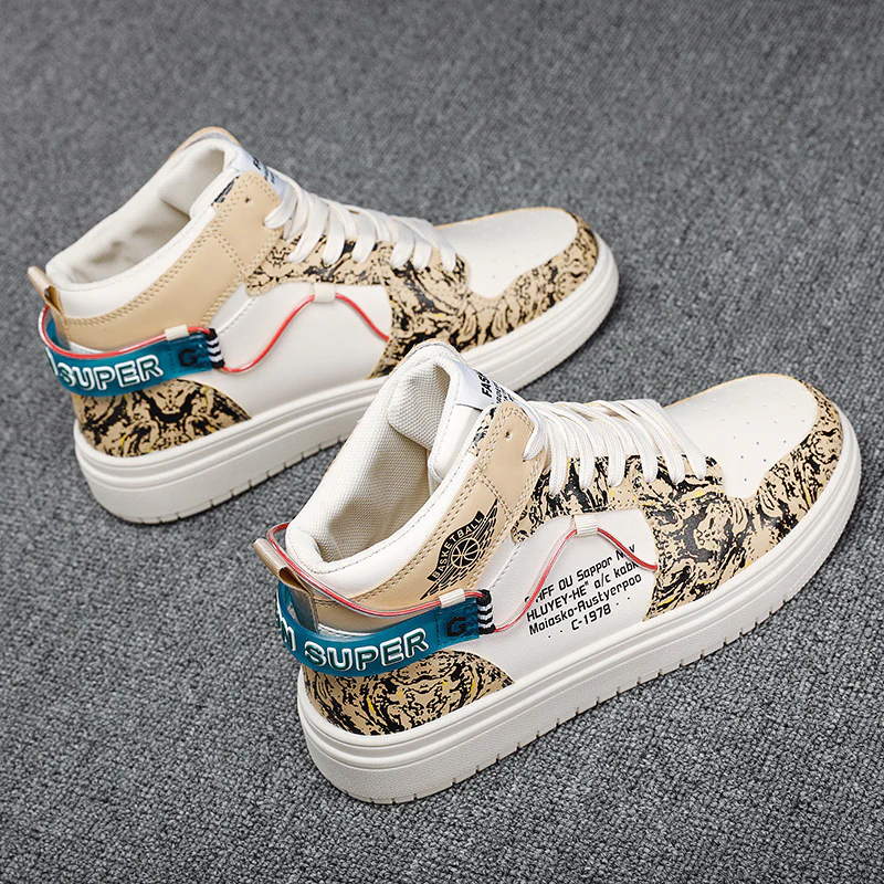 Damen Hohe Sneaker im urbanen Design mit auffälligem Print Heidi Mode - Image 3
