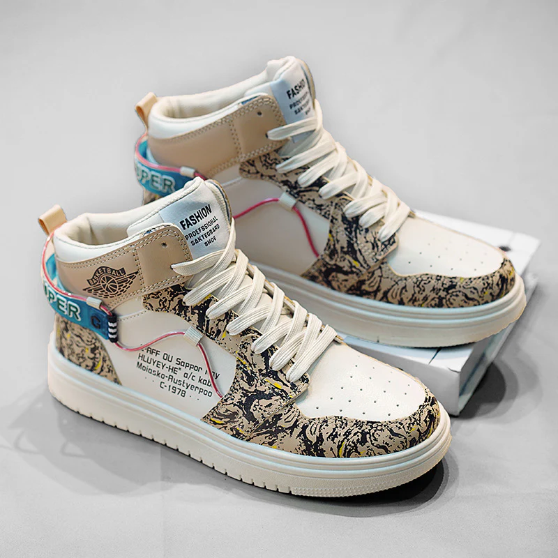 Damen Hohe Sneaker im urbanen Design mit auffälligem Print Heidi Mode - Image 6