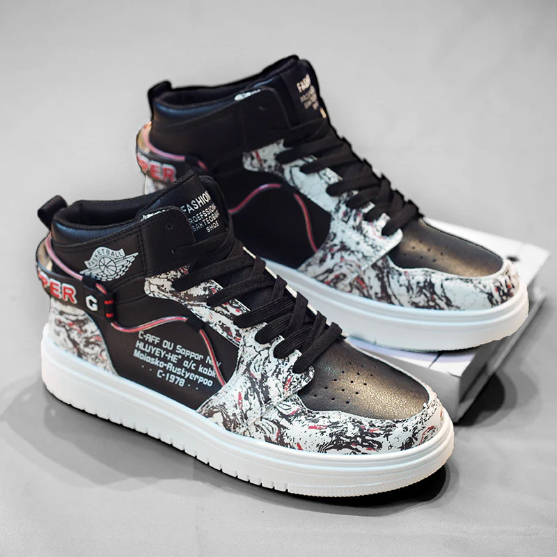 Damen Hohe Sneaker im urbanen Design mit auffälligem Print Heidi Mode - Image 7