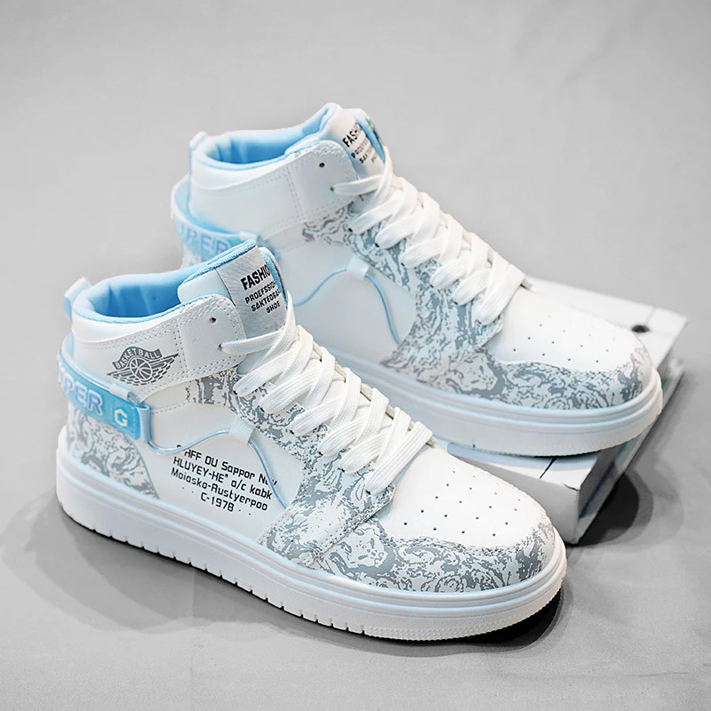 Damen Hohe Sneaker im urbanen Design mit auffälligem Print Heidi Mode - Image 8