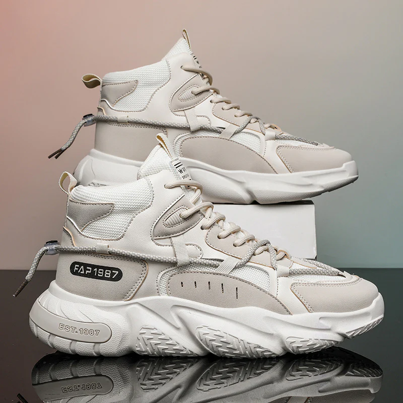 Damen Hohe Sneaker mit stoßdämpfender Sohle und atmungsaktiver Mesh-Oberfläche Heidi Mode - Image 2