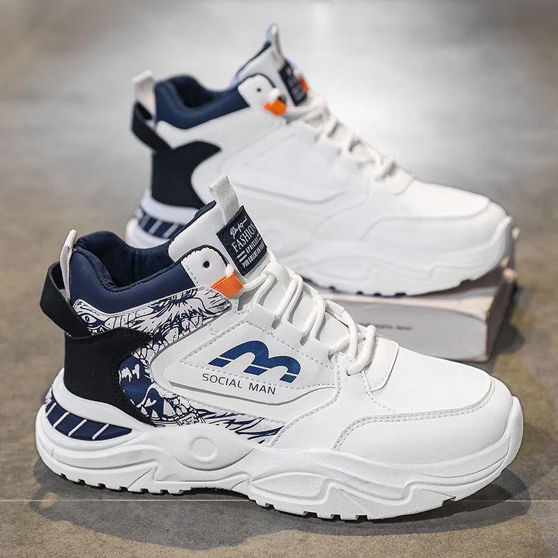 Damen Hohe Sneakers mit modernen grafischen Akzenten und stabiler Sohle Heidi Mode