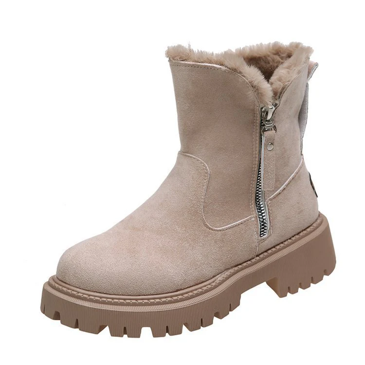 Damen hohe Stiefel mit kuscheligem Innenfutter und robustem Reißverschluss Heidi Mode - Image 4