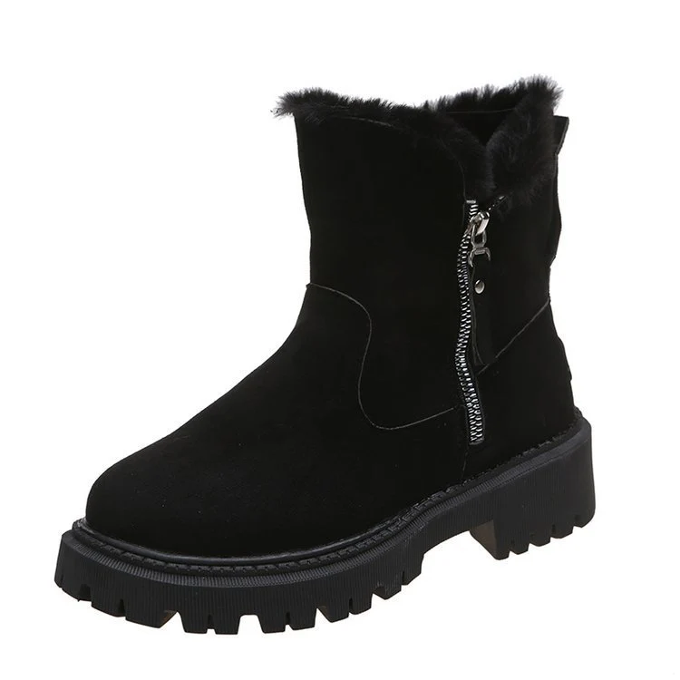 Damen hohe Stiefel mit kuscheligem Innenfutter und robustem Reißverschluss Heidi Mode - Image 6