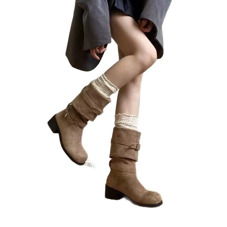 Damen hohe Stiefel mit modischen Details und rutschfester Sohle Heidi Mode - Image 5