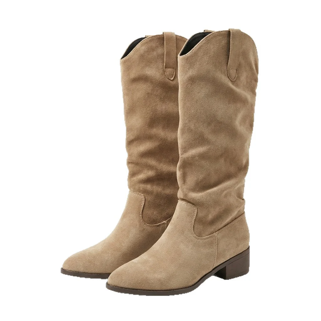 Damen Hohe Wildleder-Stiefel mit elegantem Design Heidi Mode - Image 5
