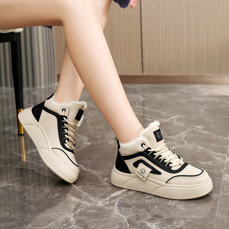 Damen Hohe Winter Sneakers mit weichem Fleece-Futter und rutschfester Sohle Heidi Mode - Image 3