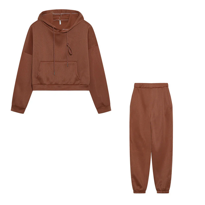 Damen Hoodie und Jogginghose-Set mit Lässigem Schnitt und Elastischem Bund Heidi-Mode - Image 6