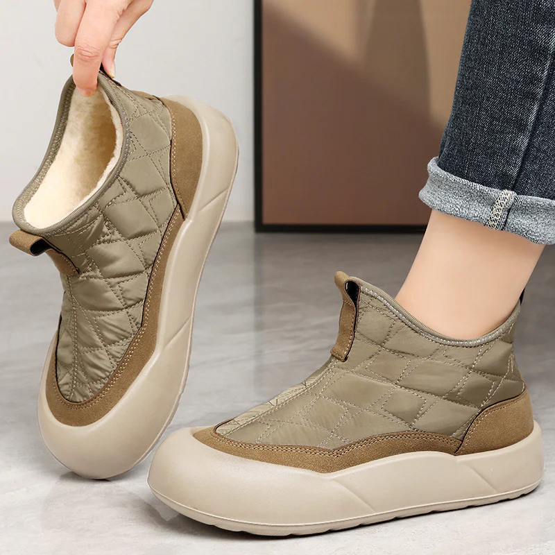 Damen isolierte Winterstiefel mit rutschfester Sohle und kuscheligem Innenfutter Heidi Mode