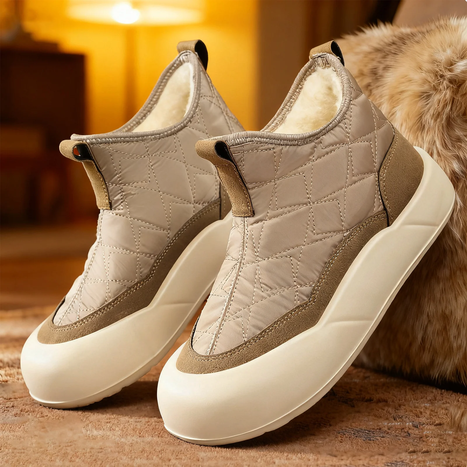 Damen isolierte Winterstiefel mit rutschfester Sohle und kuscheligem Innenfutter Heidi Mode